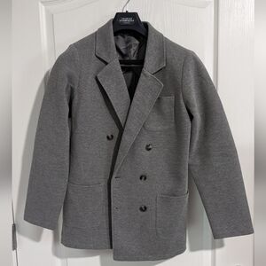 John Henric Double-breasted Knit Blazer